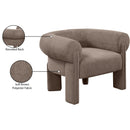 Meridian Stefano Brown Polyester Fabric Accent Chair IMAGE 9