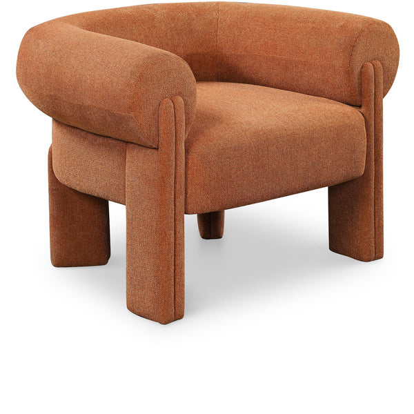 Meridian Stefano Cognac Polyester Fabric Accent Chair IMAGE 1