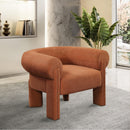 Meridian Stefano Cognac Polyester Fabric Accent Chair IMAGE 2