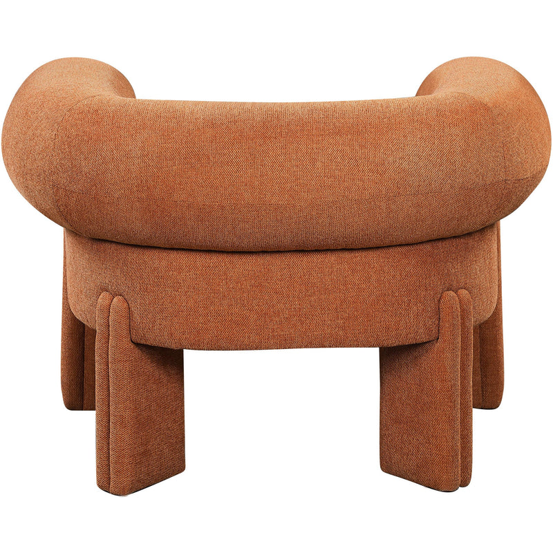 Meridian Stefano Cognac Polyester Fabric Accent Chair IMAGE 3