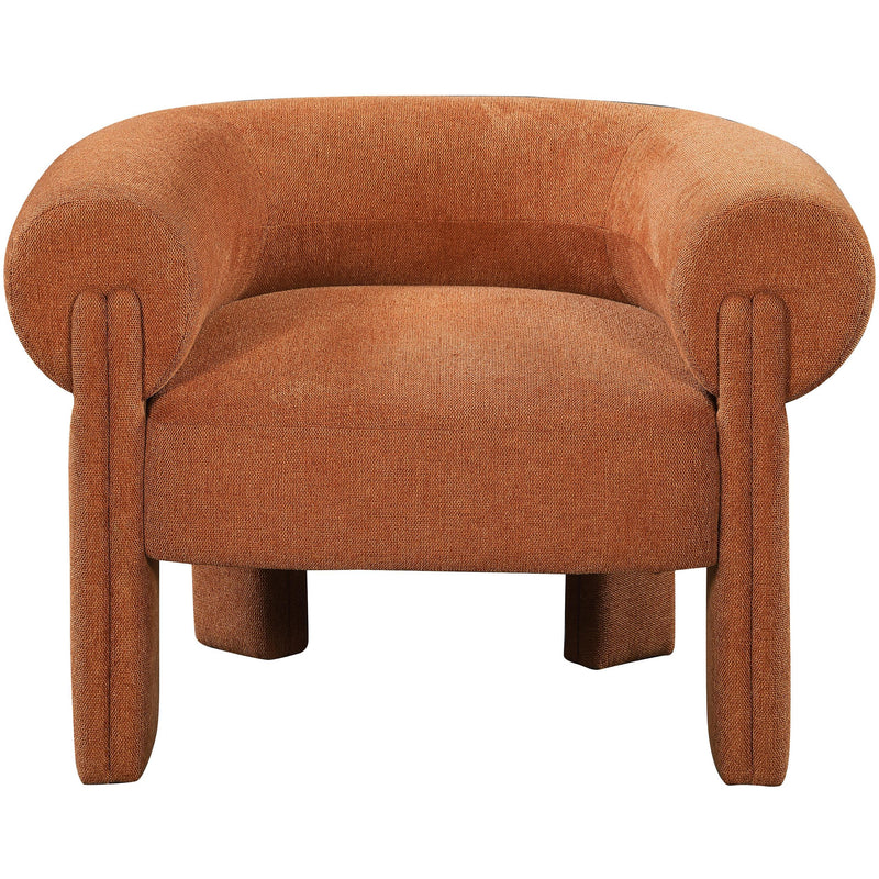 Meridian Stefano Cognac Polyester Fabric Accent Chair IMAGE 4