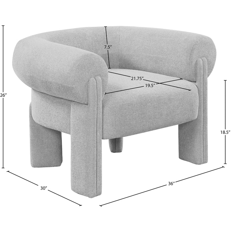 Meridian Stefano Grey Polyester Fabric Accent Chair IMAGE 10