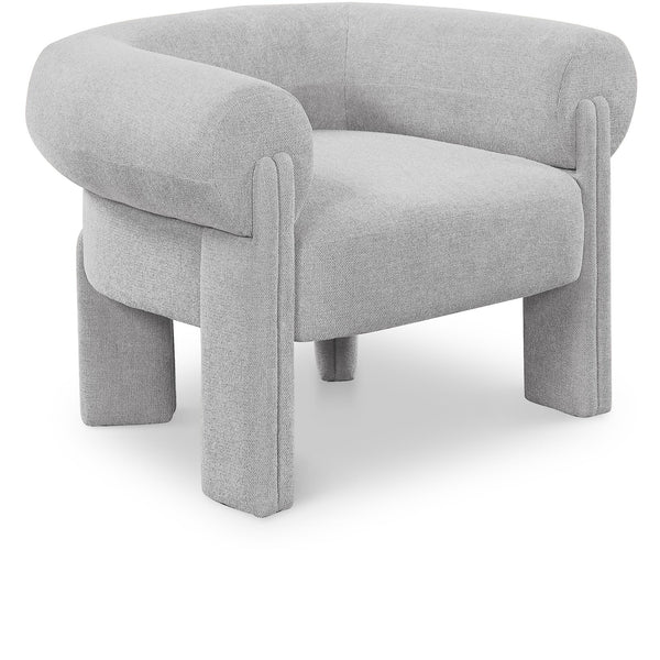 Meridian Stefano Grey Polyester Fabric Accent Chair IMAGE 1