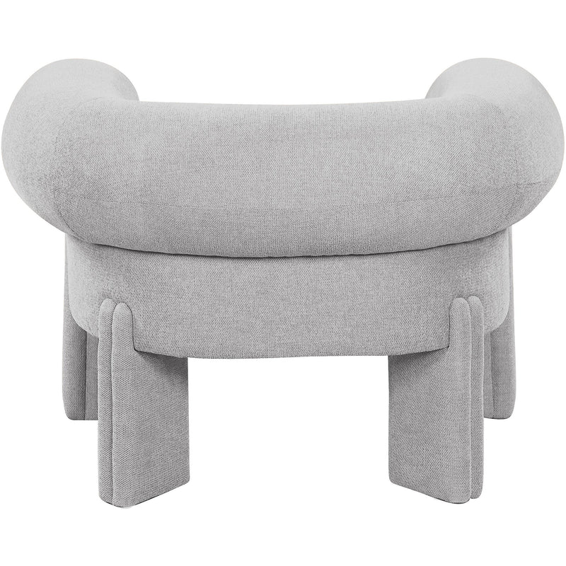 Meridian Stefano Grey Polyester Fabric Accent Chair IMAGE 3