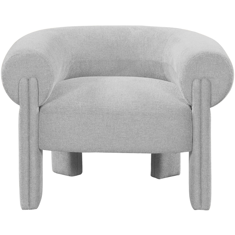 Meridian Stefano Grey Polyester Fabric Accent Chair IMAGE 4