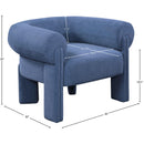 Meridian Stefano Navy Polyester Fabric Accent Chair IMAGE 10