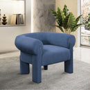 Meridian Stefano Navy Polyester Fabric Accent Chair IMAGE 2