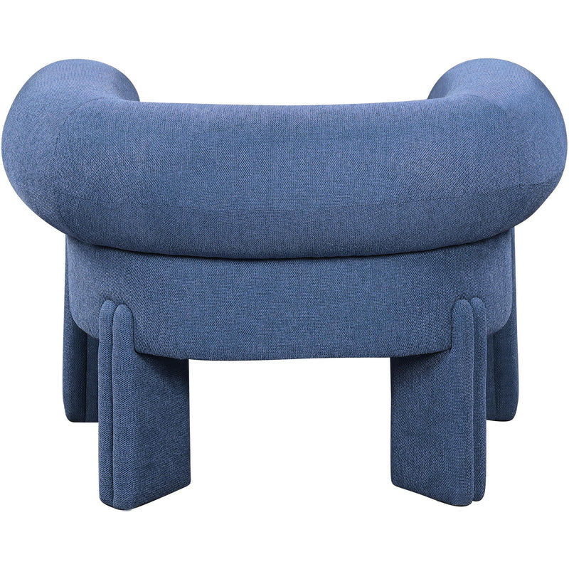 Meridian Stefano Navy Polyester Fabric Accent Chair IMAGE 3