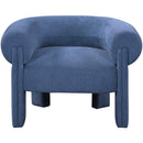 Meridian Stefano Navy Polyester Fabric Accent Chair IMAGE 4