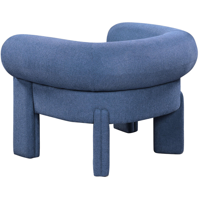 Meridian Stefano Navy Polyester Fabric Accent Chair IMAGE 6