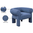 Meridian Stefano Navy Polyester Fabric Accent Chair IMAGE 9