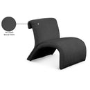 Meridian Mulberry Black Boucle Fabric Accent Chair IMAGE 9