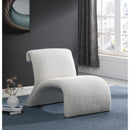 Meridian Mulberry Cream Boucle Fabric Accent Chair IMAGE 2