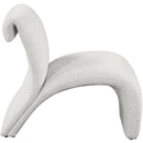 Meridian Mulberry Cream Boucle Fabric Accent Chair IMAGE 5