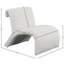 Meridian Mulberry Cream Boucle Fabric Accent Chair IMAGE 8