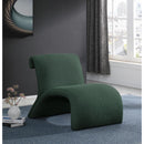 Meridian Mulberry Green Boucle Fabric Accent Chair IMAGE 2
