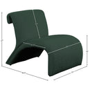 Meridian Mulberry Green Boucle Fabric Accent Chair IMAGE 8
