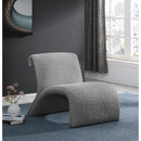 Meridian Mulberry Grey Boucle Fabric Accent Chair IMAGE 2