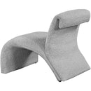 Meridian Mulberry Grey Boucle Fabric Accent Chair IMAGE 6