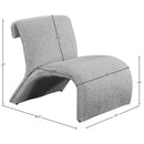 Meridian Mulberry Grey Boucle Fabric Accent Chair IMAGE 8
