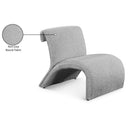 Meridian Mulberry Grey Boucle Fabric Accent Chair IMAGE 9