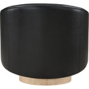 Meridian Gibson Black Vegan Leather Swivel Accent Chair IMAGE 3