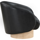 Meridian Gibson Black Vegan Leather Swivel Accent Chair IMAGE 5