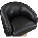 Meridian Gibson Black Vegan Leather Swivel Accent Chair IMAGE 7