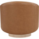 Meridian Gibson Cognac Vegan Leather Swivel Accent Chair IMAGE 3