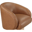 Meridian Gibson Cognac Vegan Leather Swivel Accent Chair IMAGE 6