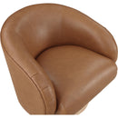 Meridian Gibson Cognac Vegan Leather Swivel Accent Chair IMAGE 7