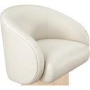Meridian Gibson Cream Vegan Leather Swivel Accent Chair IMAGE 6