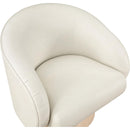 Meridian Gibson Cream Vegan Leather Swivel Accent Chair IMAGE 7