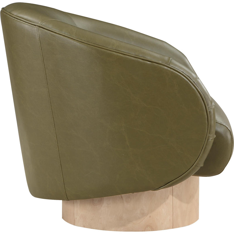 Meridian Gibson Olive Vegan Leather Swivel Accent Chair IMAGE 5