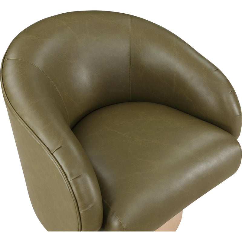 Meridian Gibson Olive Vegan Leather Swivel Accent Chair IMAGE 7