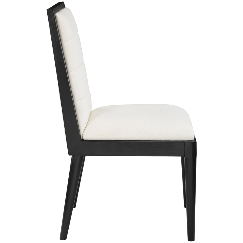 Meridian Bristol Cream Linen Textured Fabric Dining Chair IMAGE 5