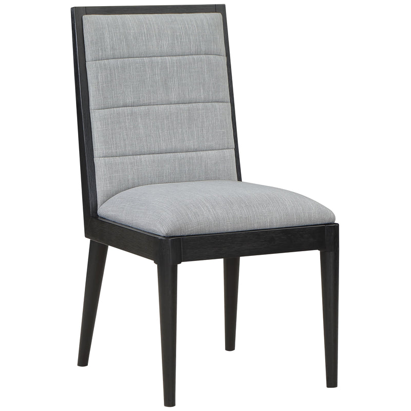 Meridian Bristol Grey Linen Textured Fabric Dining Chair IMAGE 3