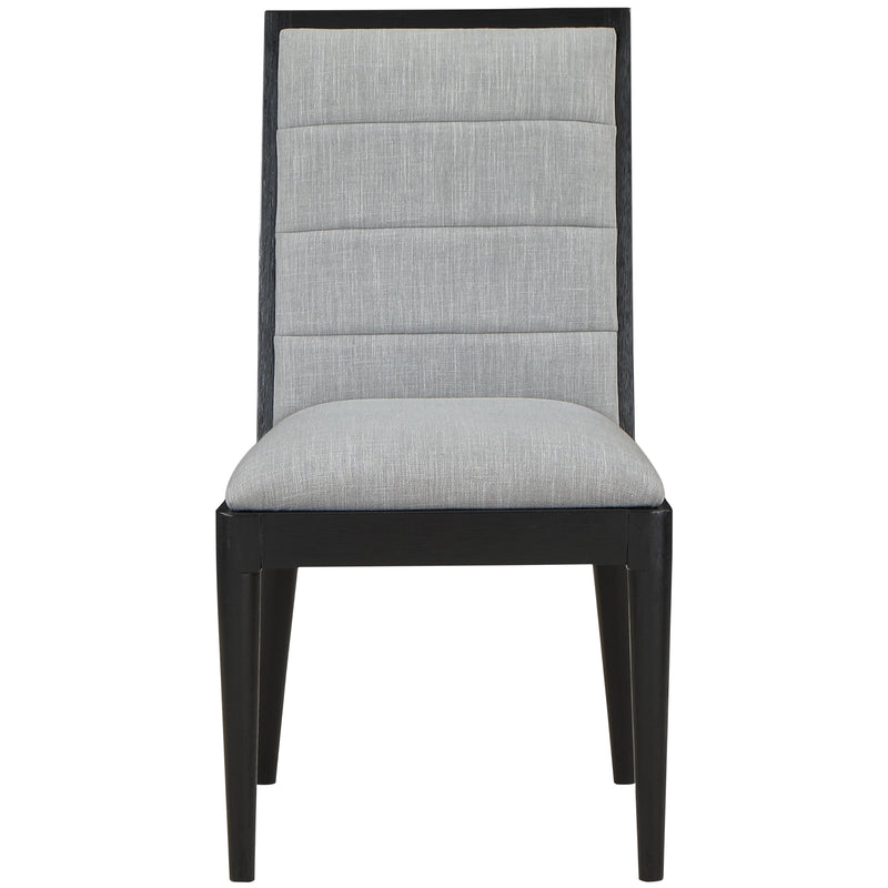 Meridian Bristol Grey Linen Textured Fabric Dining Chair IMAGE 4