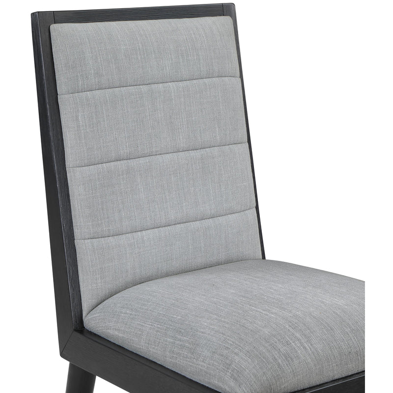 Meridian Bristol Grey Linen Textured Fabric Dining Chair IMAGE 6