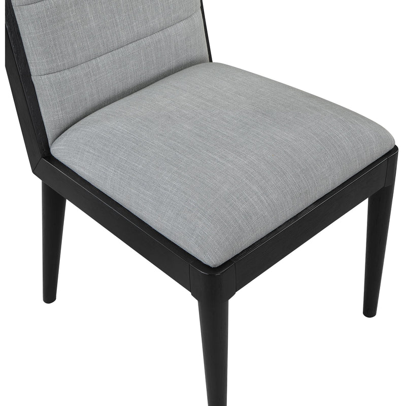 Meridian Bristol Grey Linen Textured Fabric Dining Chair IMAGE 7