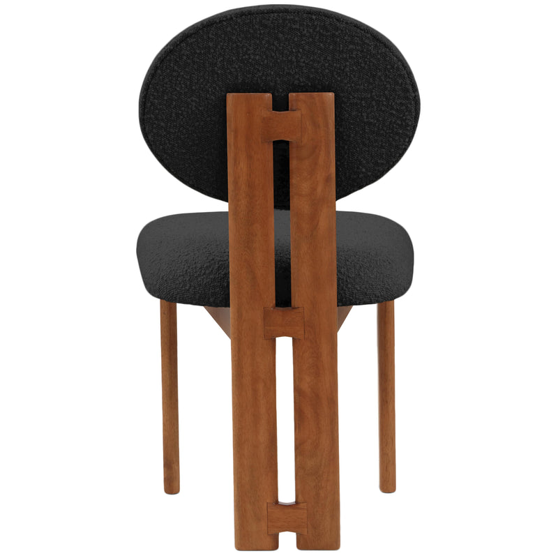 Meridian Napa Black Boucle Fabric Dining Chair IMAGE 2