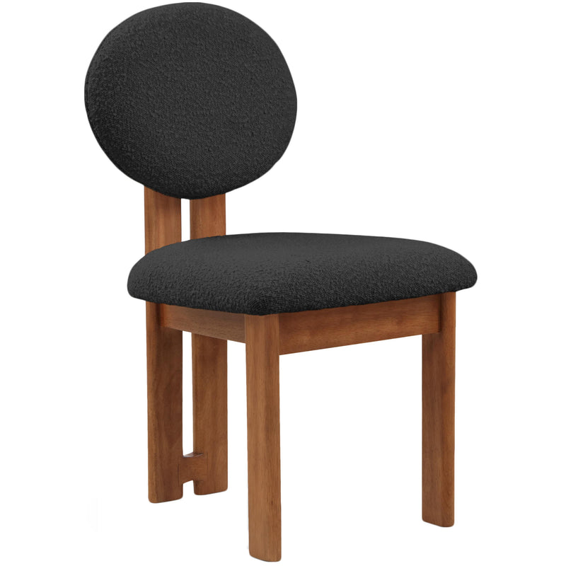 Meridian Napa Black Boucle Fabric Dining Chair IMAGE 3