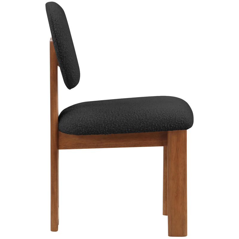 Meridian Napa Black Boucle Fabric Dining Chair IMAGE 5