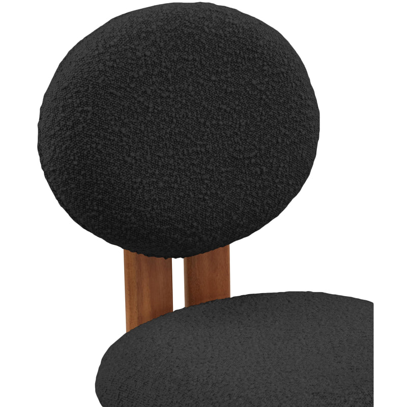 Meridian Napa Black Boucle Fabric Dining Chair IMAGE 6