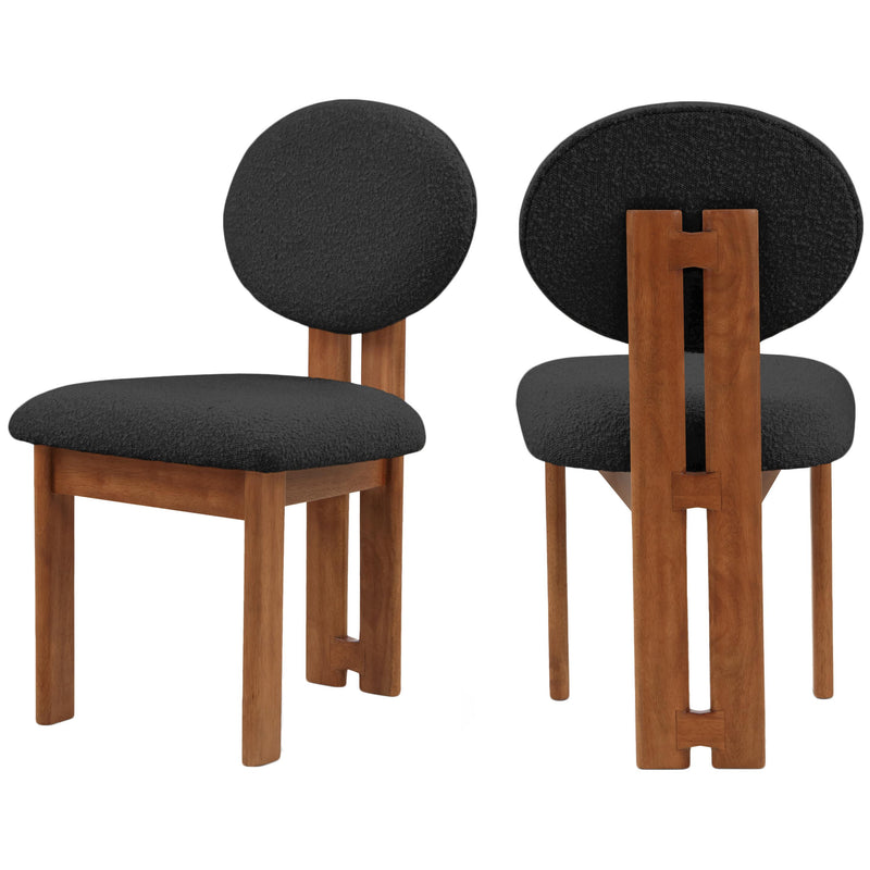 Meridian Napa Black Boucle Fabric Dining Chair IMAGE 9