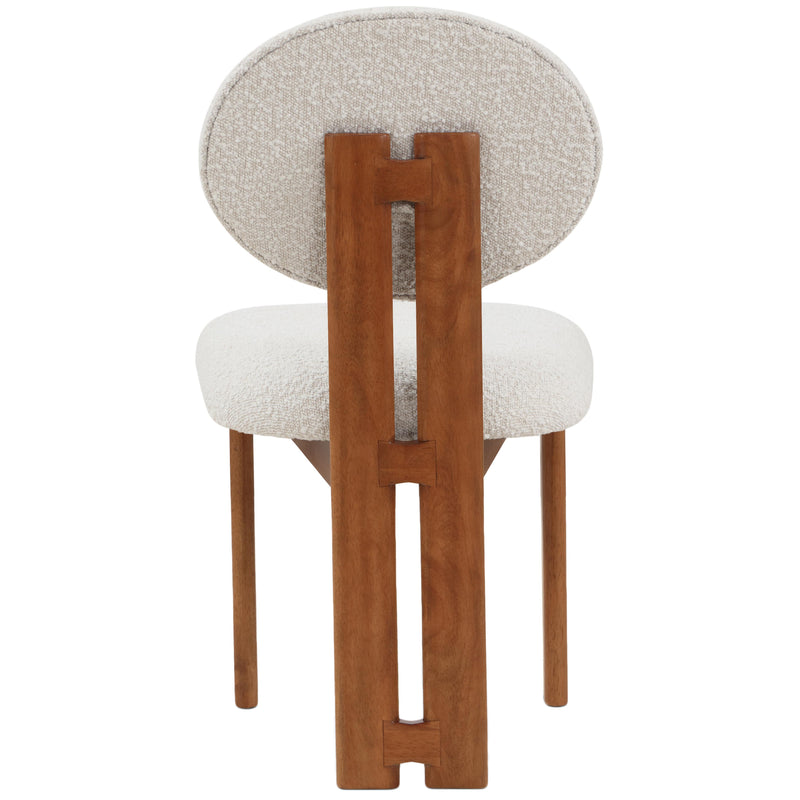 Meridian Napa Cream Boucle Fabric Dining Chair IMAGE 2