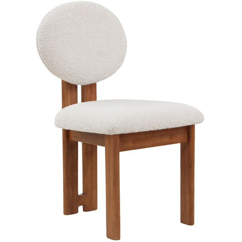 Meridian Napa Cream Boucle Fabric Dining Chair IMAGE 3