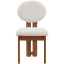Meridian Napa Cream Boucle Fabric Dining Chair IMAGE 4