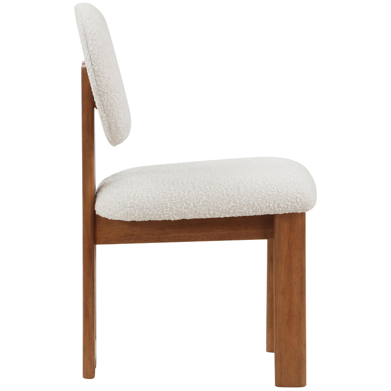 Meridian Napa Cream Boucle Fabric Dining Chair IMAGE 5