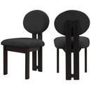 Meridian Napa Black Boucle Fabric Dining Chair IMAGE 9